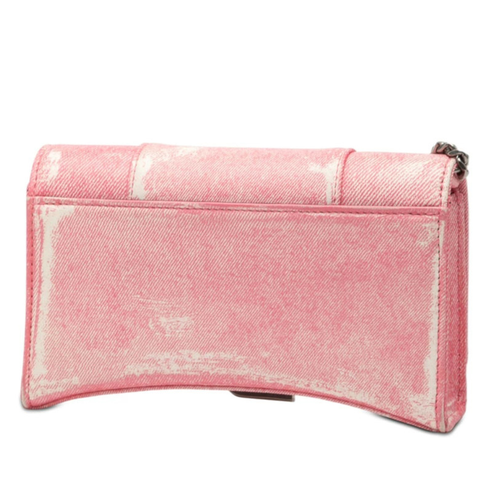 Balenciaga Crossbody Bag Leather Chain Hourglass Pink Shoulder Pink
